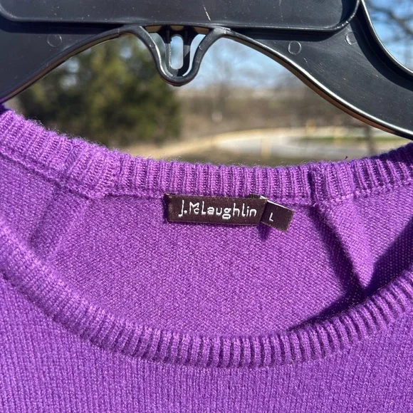 J. McLaughlin Purple Crewneck Sweater - Picture 4 of 6